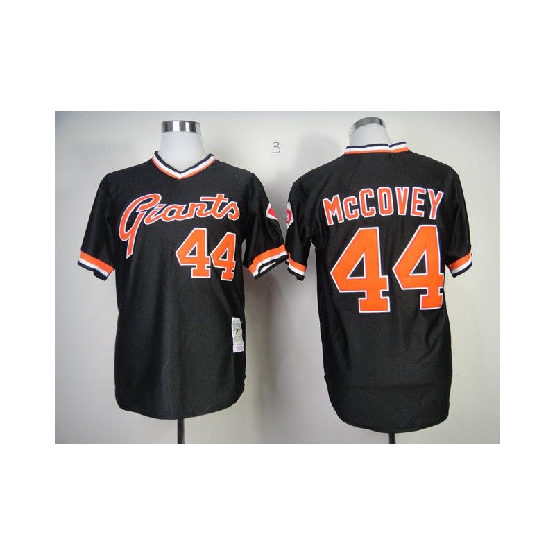 Cheap Willie McCovey Giants Jersey From China #44 Black throwback Cheap Willie McCovey Giants Jersey From China #44 Black throwback