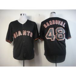 Cheap Pablo Sandoval Giants Jersey From China #48 Black Fashion
