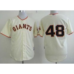Cheap Pablo Sandoval Giants Jersey From China #48 Cream