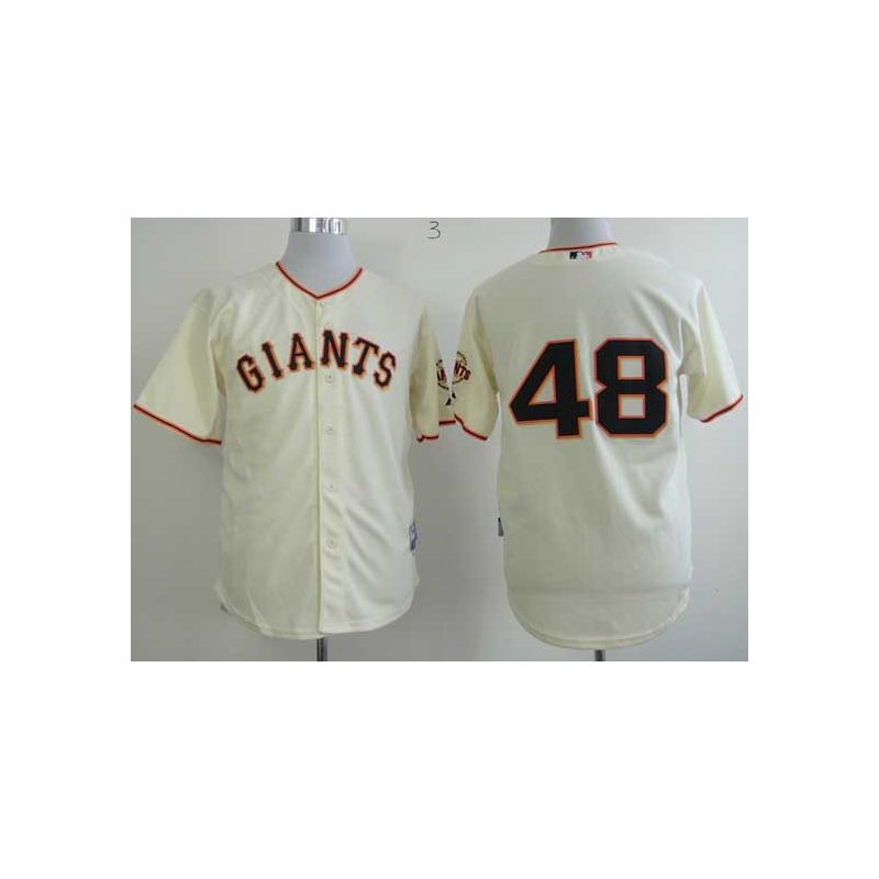Cheap Pablo Sandoval Giants Jersey From China #48 Cream