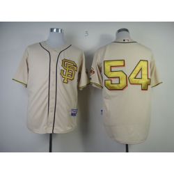 Cheap Sergio Romo Giants Jersey From China #54 Cream Commemorative Gold font