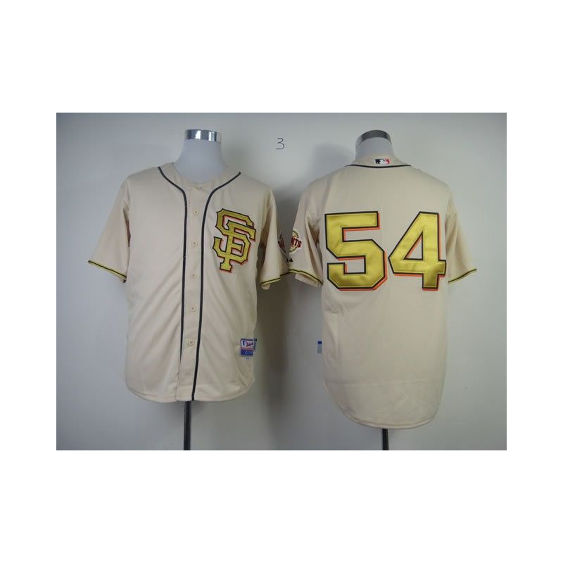 Cheap Sergio Romo Giants Jersey From China #54 Cream Commemorative Gold font