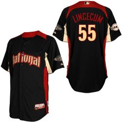 Cheap Tim Lincecum Giants Jersey From China #55 Black 2011 All Star