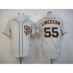 Cheap Tim Lincecum Giants Jersey From China #55 Grey SF