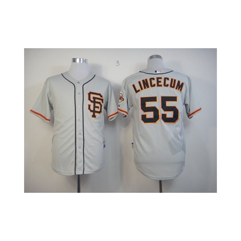 Cheap Tim Lincecum Giants Jersey From China #55 Grey SF