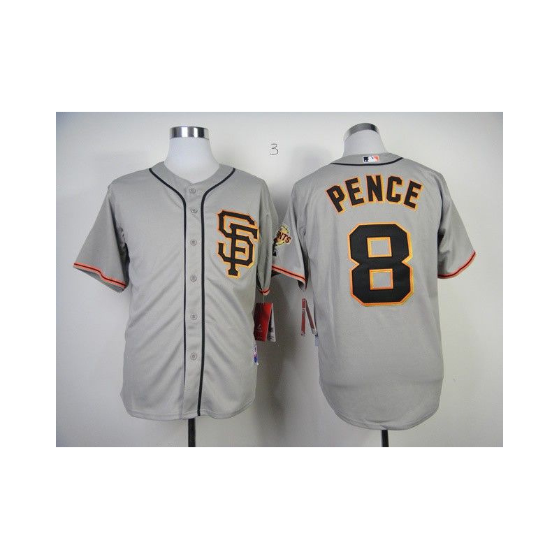 Cheap Hunter Pence Giants Jersey From China #8 Grey SF