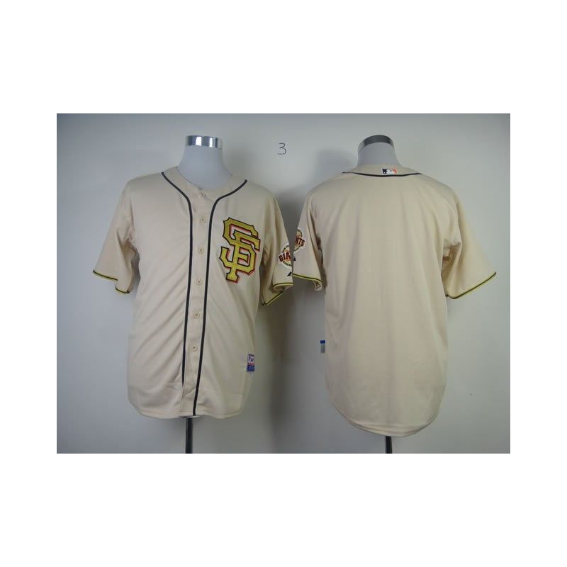 Cheap Giants Jersey From China Cream Commemorative Gold font Blank