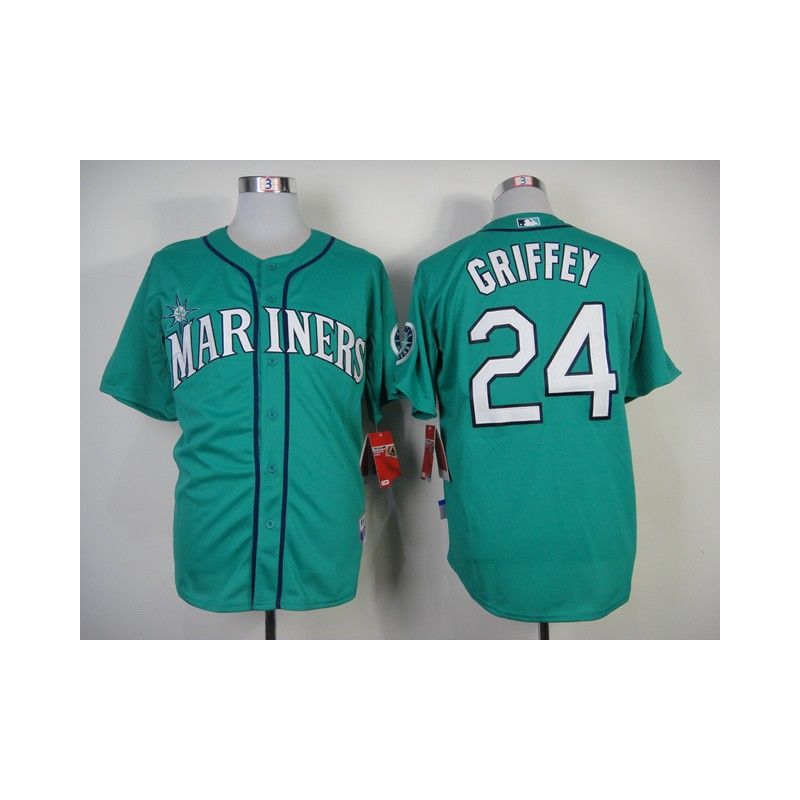 Cheap Ken Griffey Jr Mariners Jersey From China #24 Green