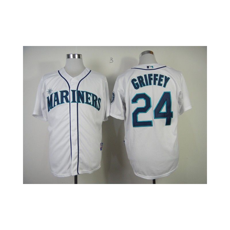 Cheap Ken Griffey Jr Mariners Jersey From China #24 White