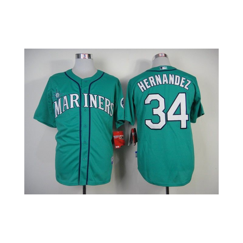 Cheap Felix Hernandez Mariners Jersey From China #34 Green