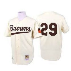 Cheap Satchel Paige Browns Jersey From China #29 Cream throwback