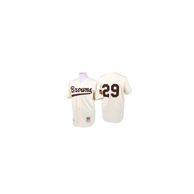 Cheap Satchel Paige Browns Jersey From China #29 Cream throwback