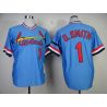 Cheap Ozzie Smith Cardinals Jersey From China #1 Blue throwback 1982