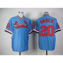 Cheap Lou Brock Cardinals Jersey From China #20 Blue throwback 1982