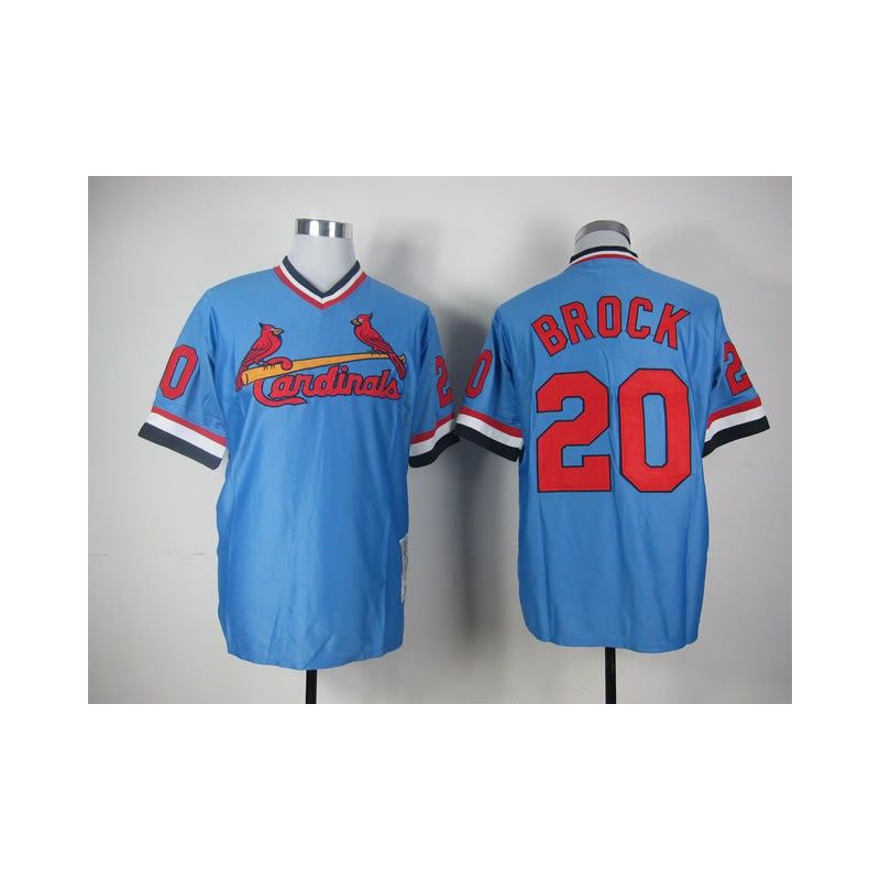 Cheap Lou Brock Cardinals Jersey From China #20 Blue throwback 1982 Cheap Lou Brock Cardinals Jersey From China #20 Blue throwback 1982