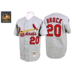 Cheap Lou Brock Cardinals Jersey From China #20 HEMP Grey throwback