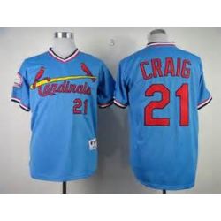Cheap Allen Craig Cardinals Jersey From China #21 Blue throwback 1982