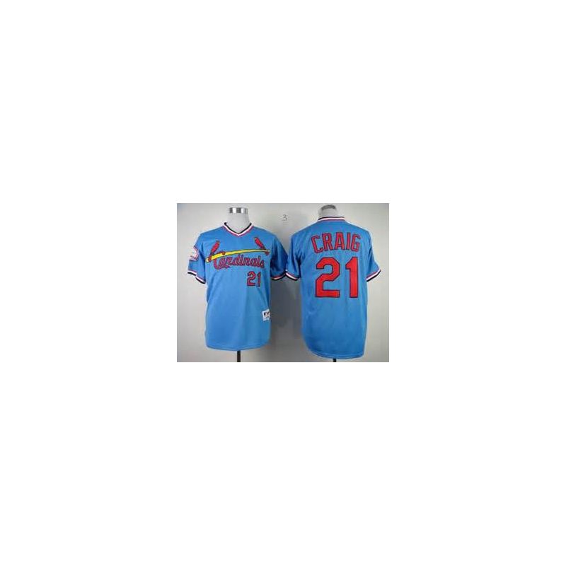Cheap Allen Craig Cardinals Jersey From China #21 Blue throwback 1982 Cheap Allen Craig Cardinals Jersey From China #21 Blue throwback 1982