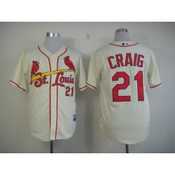 Cheap Allen Craig Cardinals Jersey From China #21 Cream