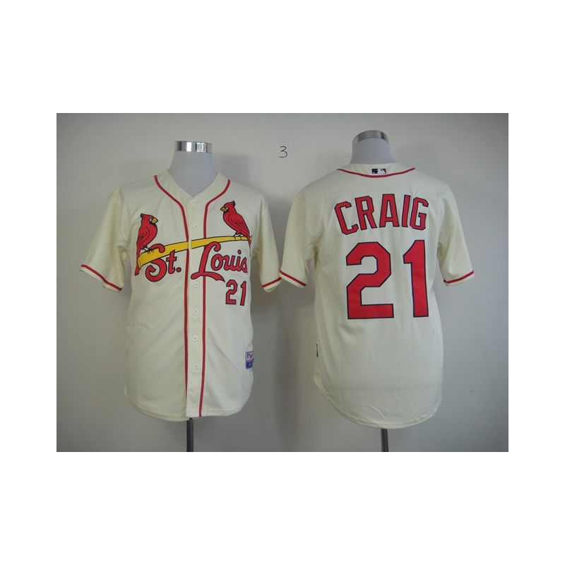 Cheap Allen Craig Cardinals Jersey From China #21 Cream Cheap Allen Craig Cardinals Jersey From China #21 Cream