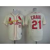 Cheap Allen Craig Cardinals Jersey From China #21 Cream