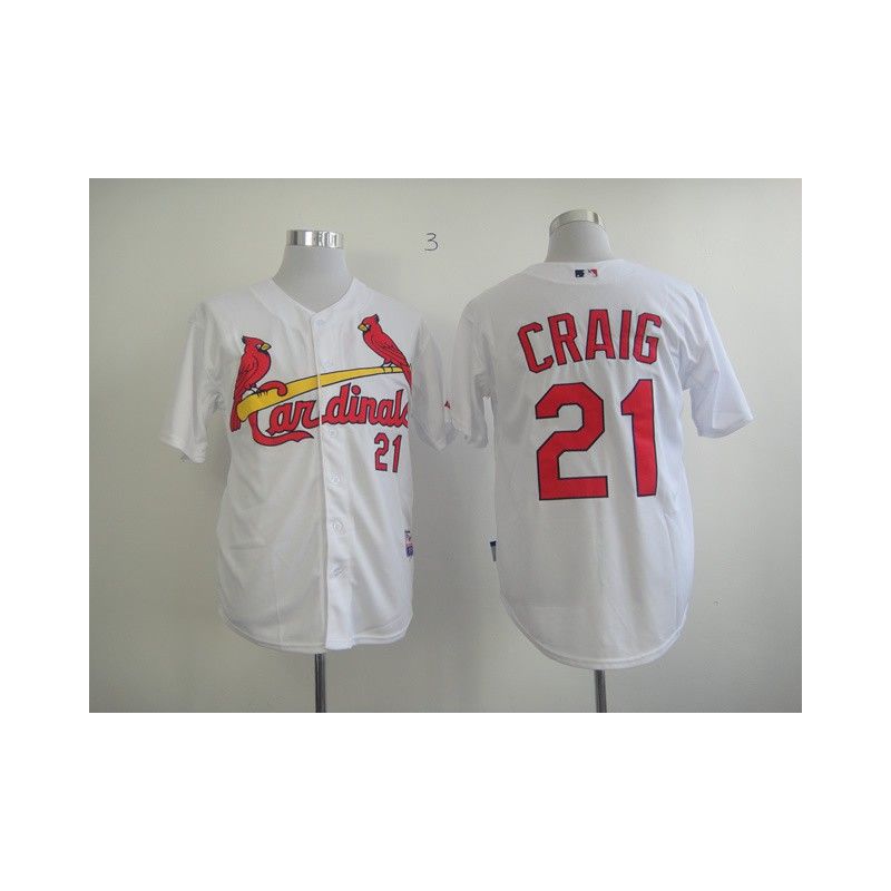 Cheap Allen Craig Cardinals Jersey From China #21 White Cheap Allen Craig Cardinals Jersey From China #21 White