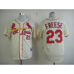 Cheap David Freese Cardinals Jersey From China #23 Cream