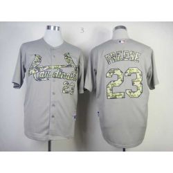 Cheap David Freese Cardinals Jersey From China #23 Grey Camo Font