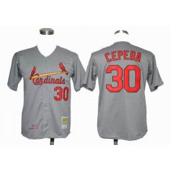 Cheap Orlando Cepeda Cardinals Jersey From China #30 HEMP Grey throwback 1967