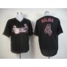 Cheap Yadier Molina Cardinals Jersey From China #4 Black Fashion
