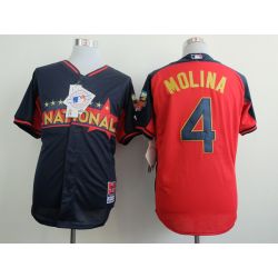 Cheap Yadier Molina Cardinals Jersey From China #4 Blue-Red National League