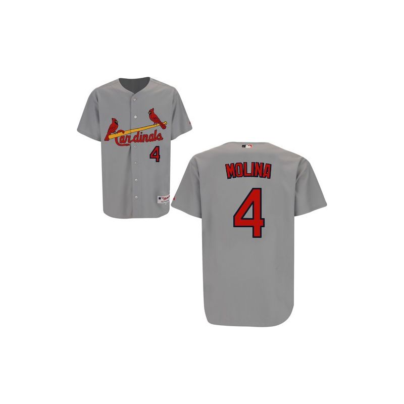Cheap Yadier Molina Cardinals Jersey From China #4 Grey Cheap Yadier Molina Cardinals Jersey From China #4 Grey