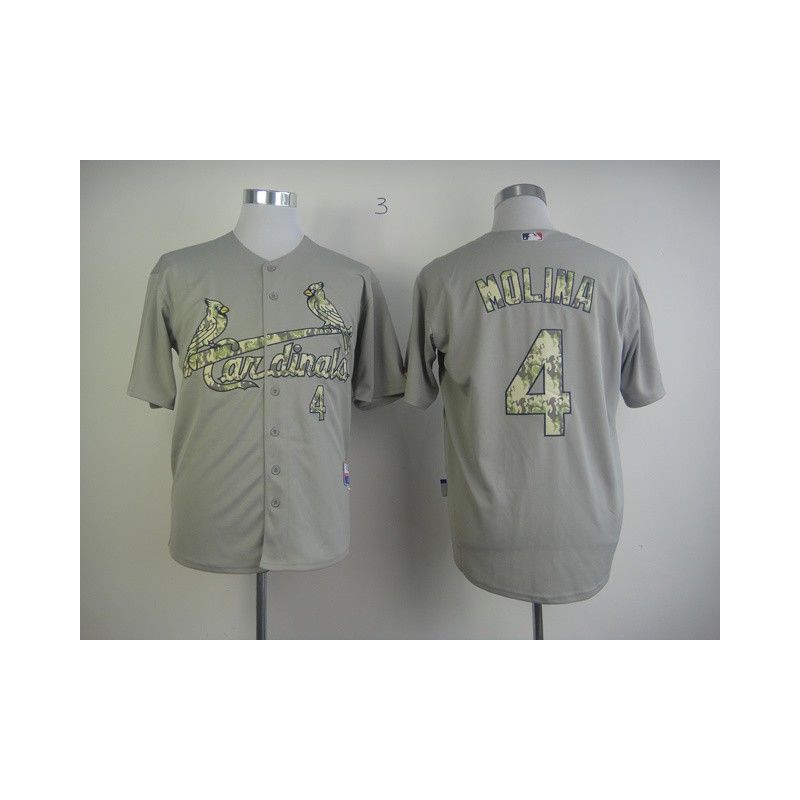 Cheap Yadier Molina Cardinals Jersey From China #4 Grey Camo Font Cheap Yadier Molina Cardinals Jersey From China #4 Grey Camo Font
