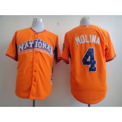 Cheap Yadier Molina Cardinals Jersey From China #4 Orange 2013 All-Star
