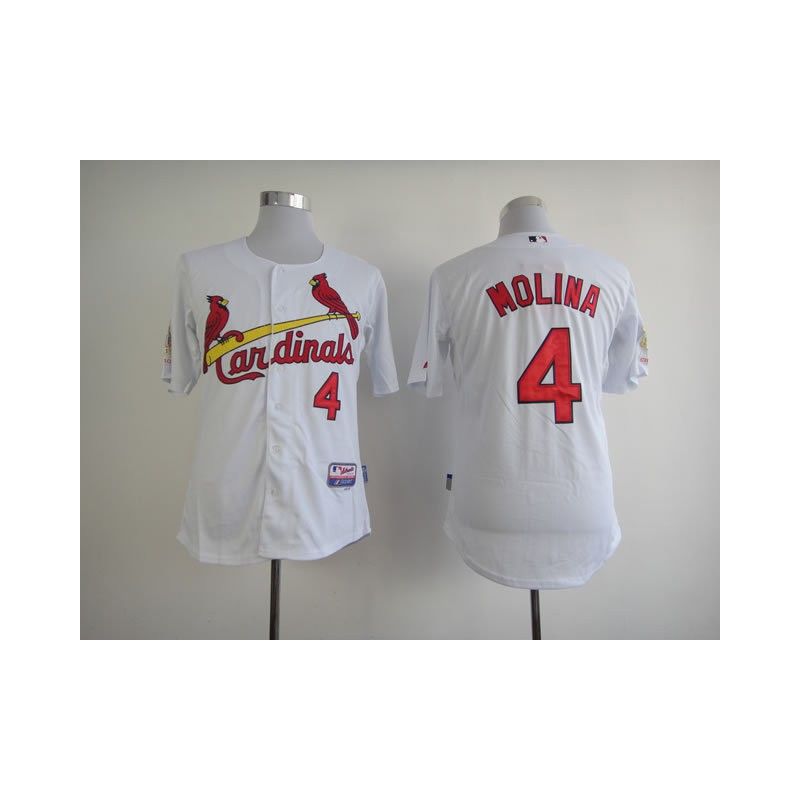 Cheap Yadier Molina Cardinals Jersey From China #4 White Cheap Yadier Molina Cardinals Jersey From China #4 White