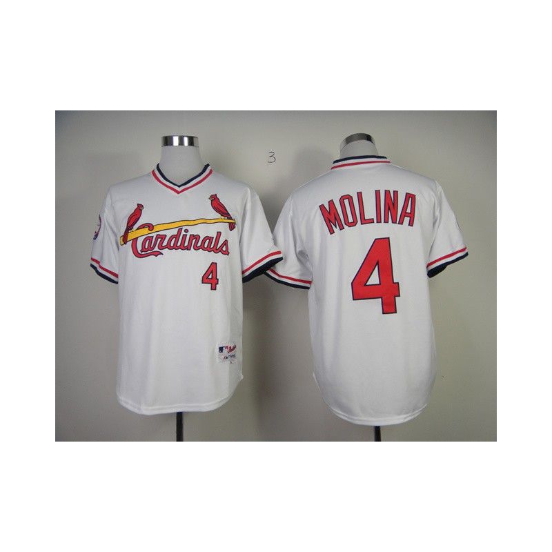 Cheap Yadier Molina Cardinals Jersey From China #4 White 1982 Turn Back The Clock Cheap Yadier Molina Cardinals Jersey From China #4 White 1982 Turn Back The Clock