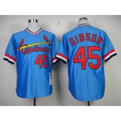 Cheap Bob Gibson Cardinals Jersey From China #45 Blue throwback 1982