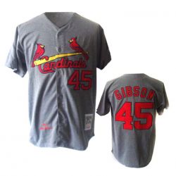 Cheap Bob Gibson Cardinals Jersey From China #45 HEMP Grey throwback 1967