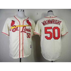Cheap Adam Wainwright Cardinals Jersey From China #50 Cream