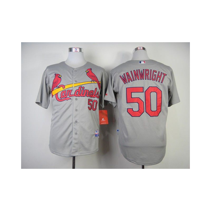 Cheap Adam Wainwright Cardinals Jersey From China #50 Grey Cheap Adam Wainwright Cardinals Jersey From China #50 Grey