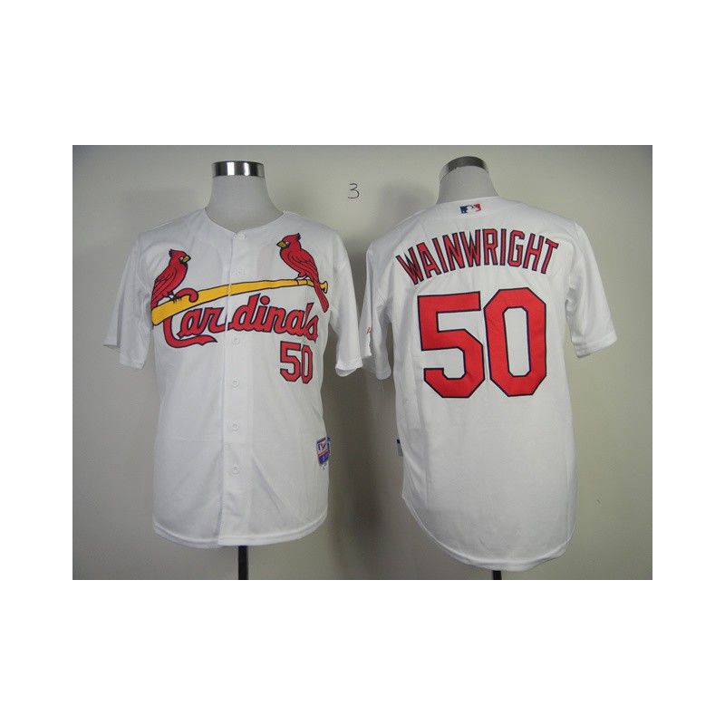 Cheap Adam Wainwright Cardinals Jersey From China #50 White Cheap Adam Wainwright Cardinals Jersey From China #50 White