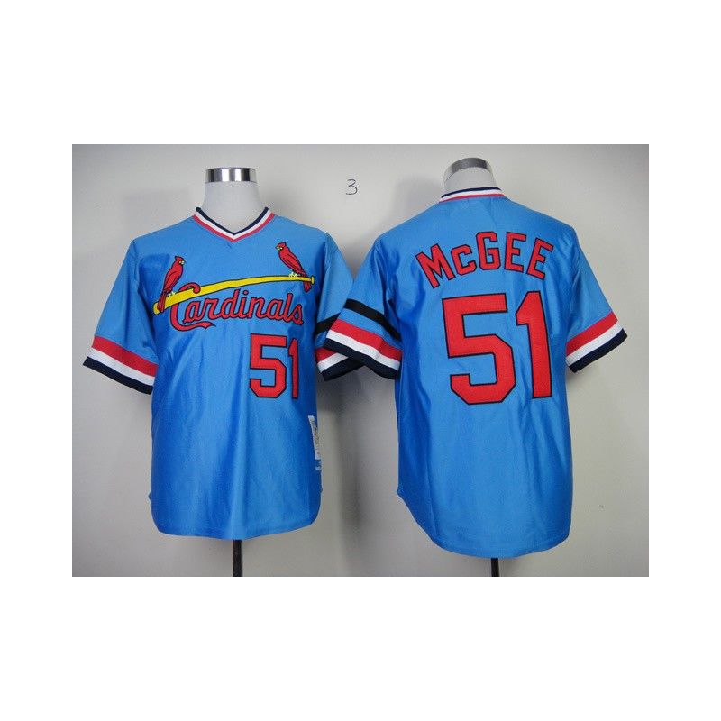 Cheap Willie McGee Cardinals Jersey From China #51 Blue throwback 1982 Cheap Willie McGee Cardinals Jersey From China #51 Blue throwback 1982