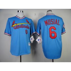 Cheap Stan Musial Cardinals Jersey From China #6 Blue throwback 1982