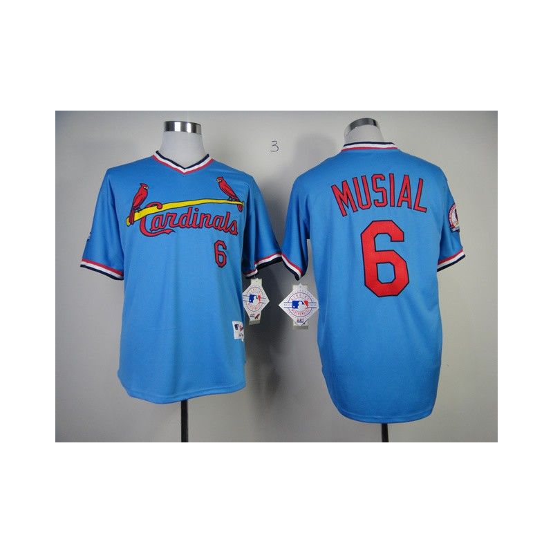 Cheap Stan Musial Cardinals Jersey From China #6 Blue throwback 1982 Cheap Stan Musial Cardinals Jersey From China #6 Blue throwback 1982