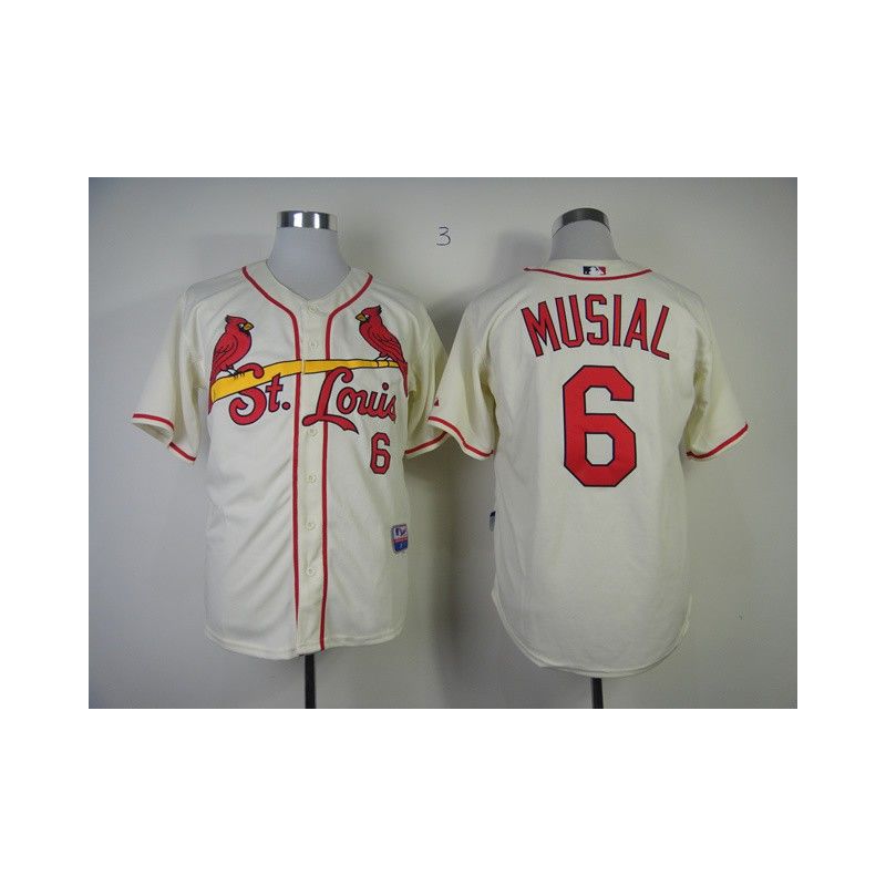 Cheap Stan Musial Cardinals Jersey From China #6 Cream Cheap Stan Musial Cardinals Jersey From China #6 Cream