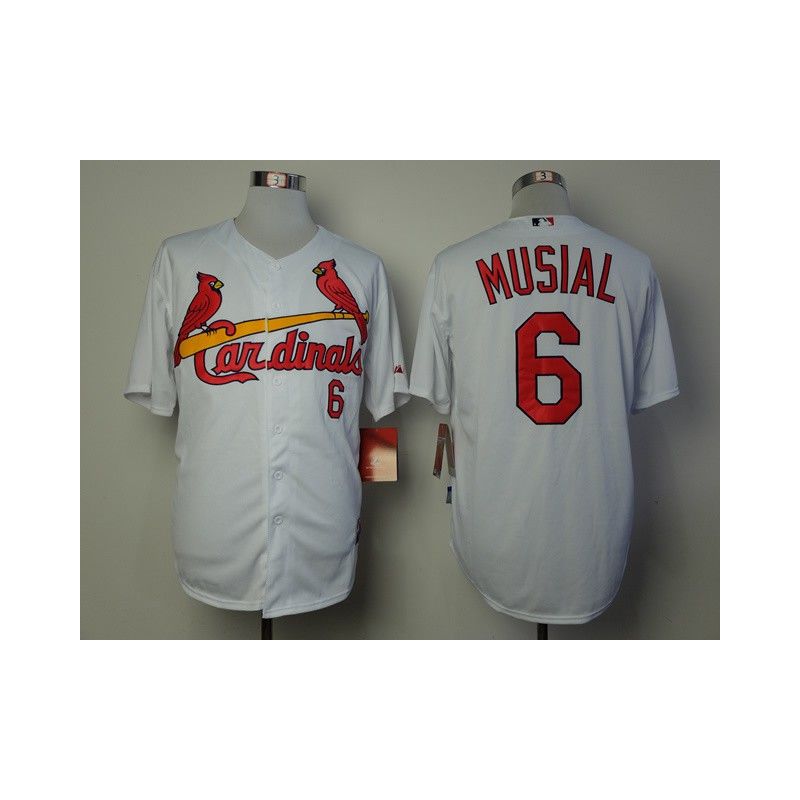 Cheap Stan Musial Cardinals Jersey From China #6 White Cheap Stan Musial Cardinals Jersey From China #6 White