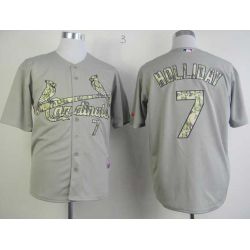 Cheap Matt Holliday Cardinals Jersey From China #7 Grey Camo Font