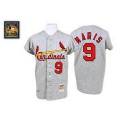Cheap Roger Maris Cardinals Jersey From China #9 HEMP Grey throwback