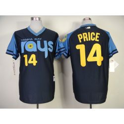 Cheap David Price Rays Jersey From China #14 Navy 1970 Turn Back The Clock