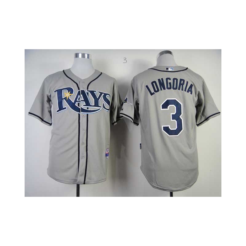 Cheap Evan Longoria Rays Jersey From China #3 Grey